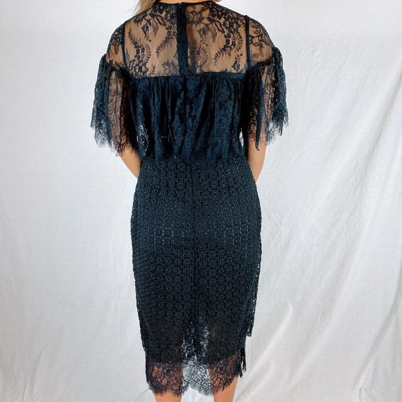 Cynthia Rowley Black Lace Midi Dress $498 - Picture 5 of 10